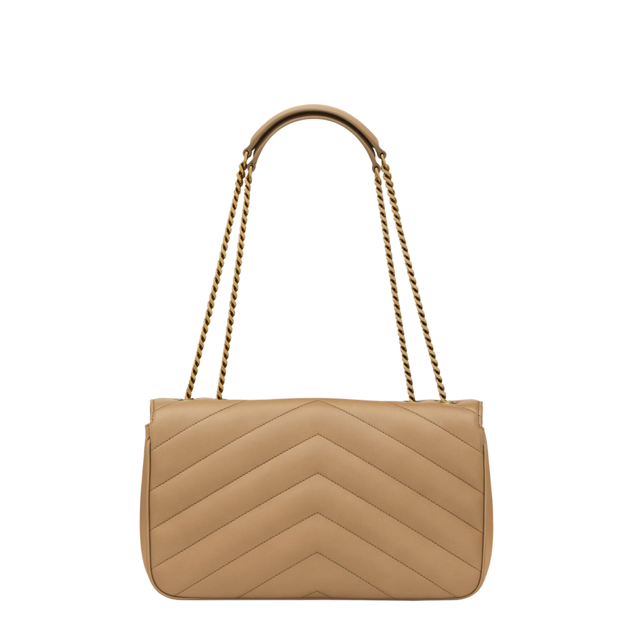 LOULOU Medium Lambskin Shoulder Bag - Natural Tan