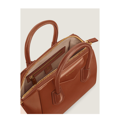 Zipper Closure Tote Bag with Adjustable and Removable Leather Strap