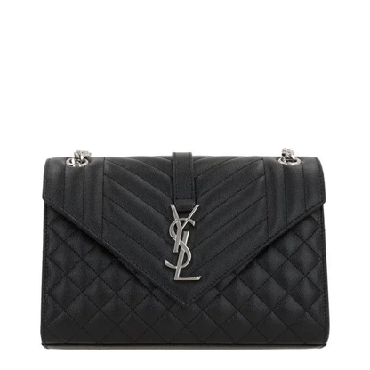 Loulou Large Leather Crossbody Bags - Black