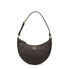 VLogo Signature Mini Calf Leather Shoulder Bag - Dark Brown