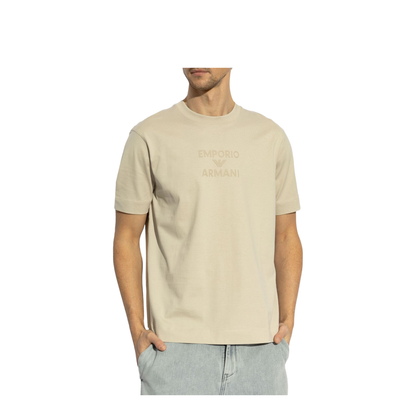 Logo Cotton T-Shirt in Beige