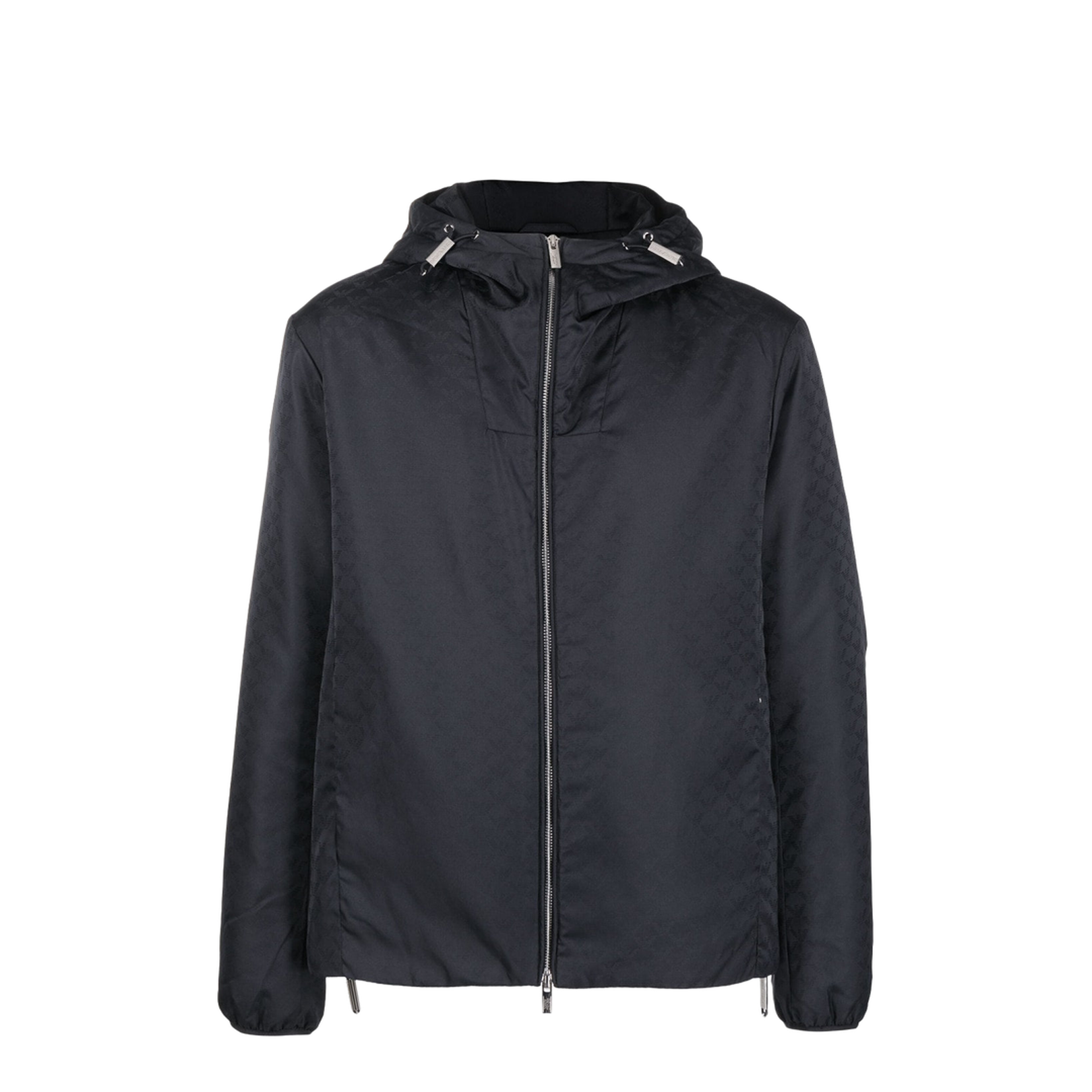 Monogram-Pattern Hooded Jacket