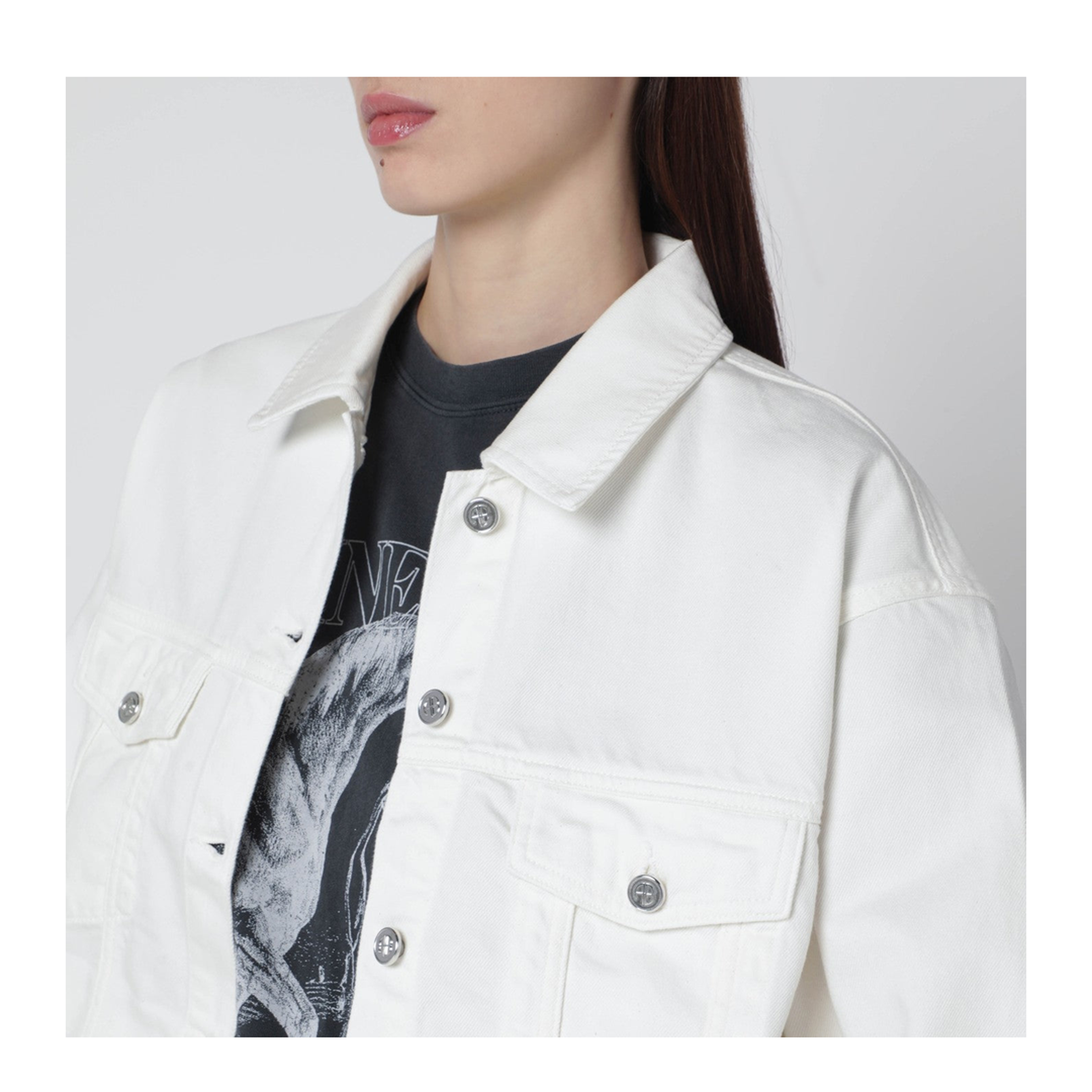 MAYFEYR - Anine Bing - Ecru Organic Denim Jacket - A-01-10878COOFW25
