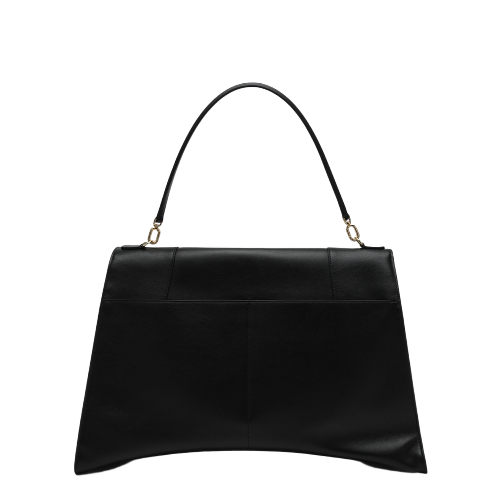 Curved Base Bag with Detachable Leather Handle