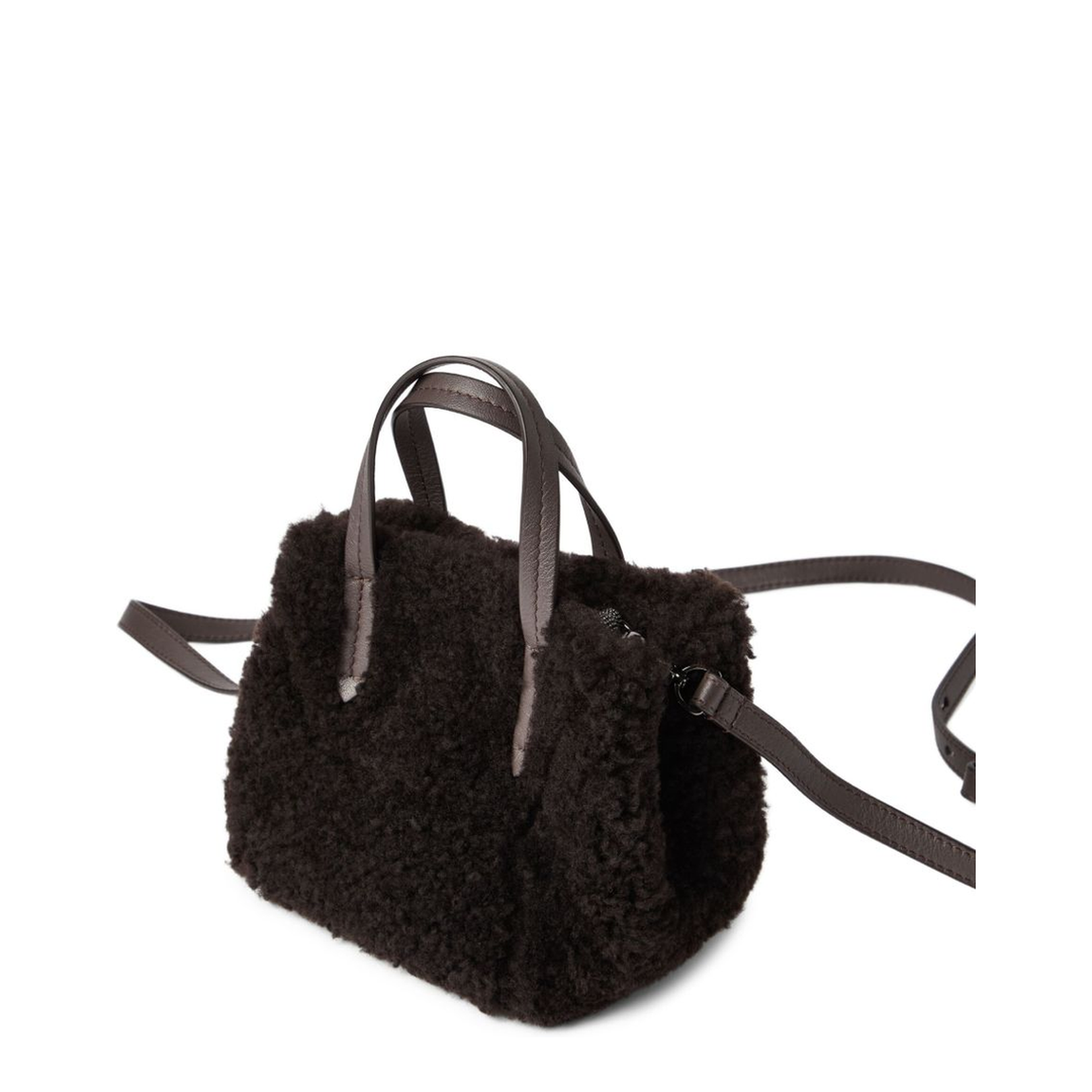 Brown Shearling Bag