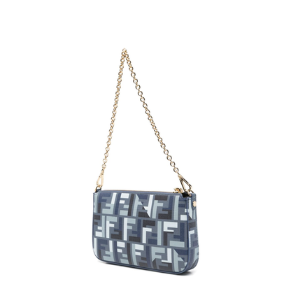 Baguette Canvas Clutch - Navy Blue