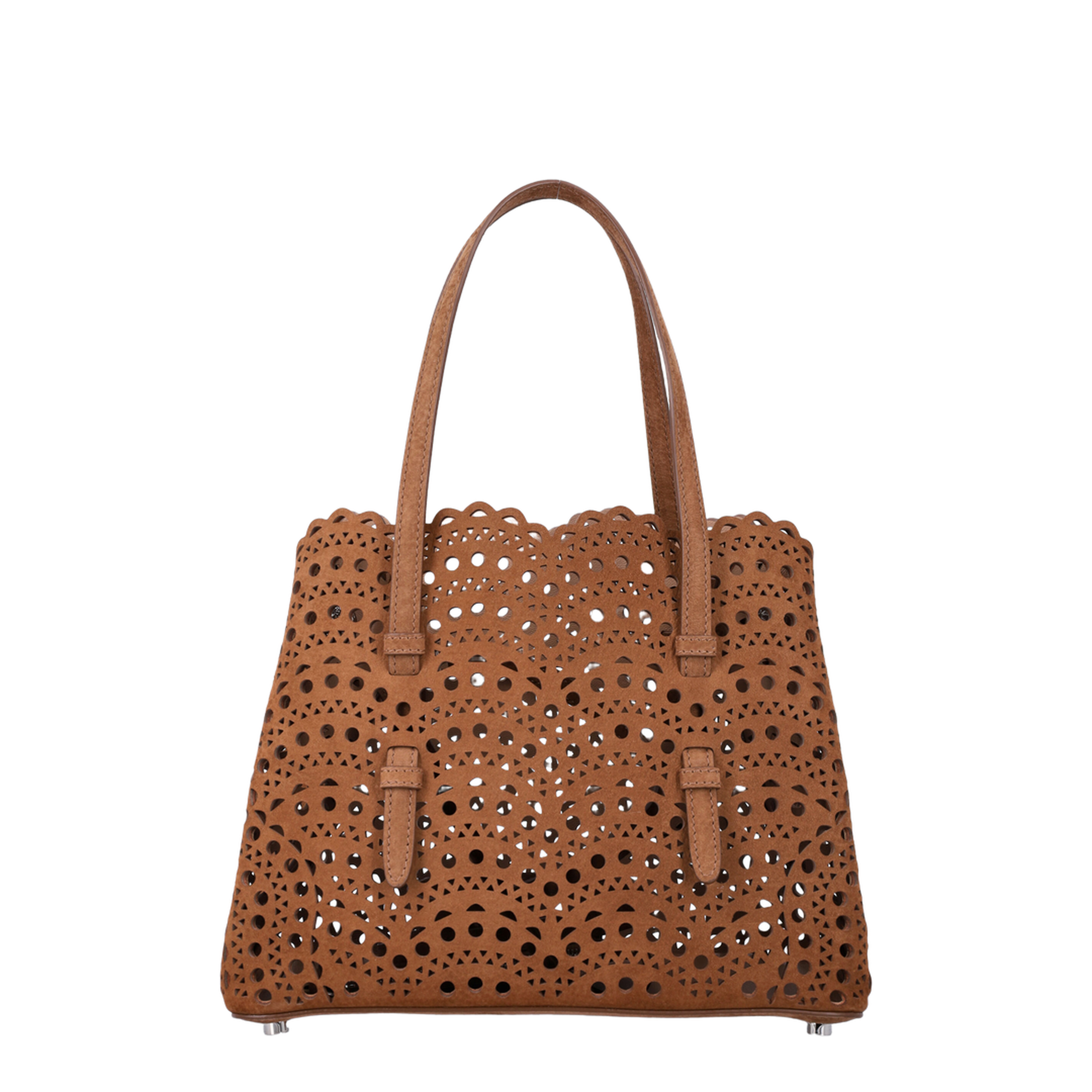 Mina 25 Medium Nubuck Tote Bag - Terracotta Brown