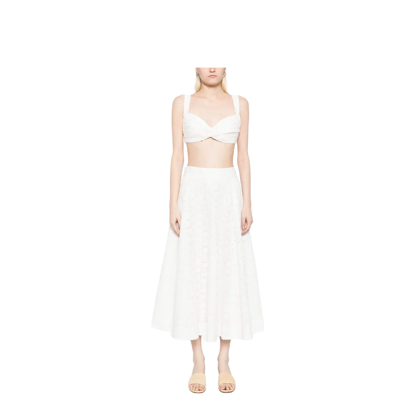 White linen skirt
