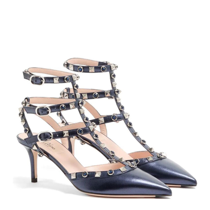 MAYFEYR - Valentino - Rockstud 65 Pumps In Laminated Nappa Leather With Cabochon - WS0375ELQF8Y