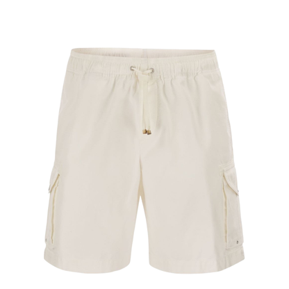 Drawstring Cotton Cargo Shorts