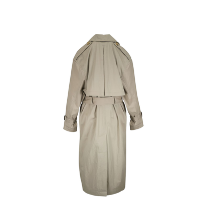 Beige Double-Breasted Trench Coat
