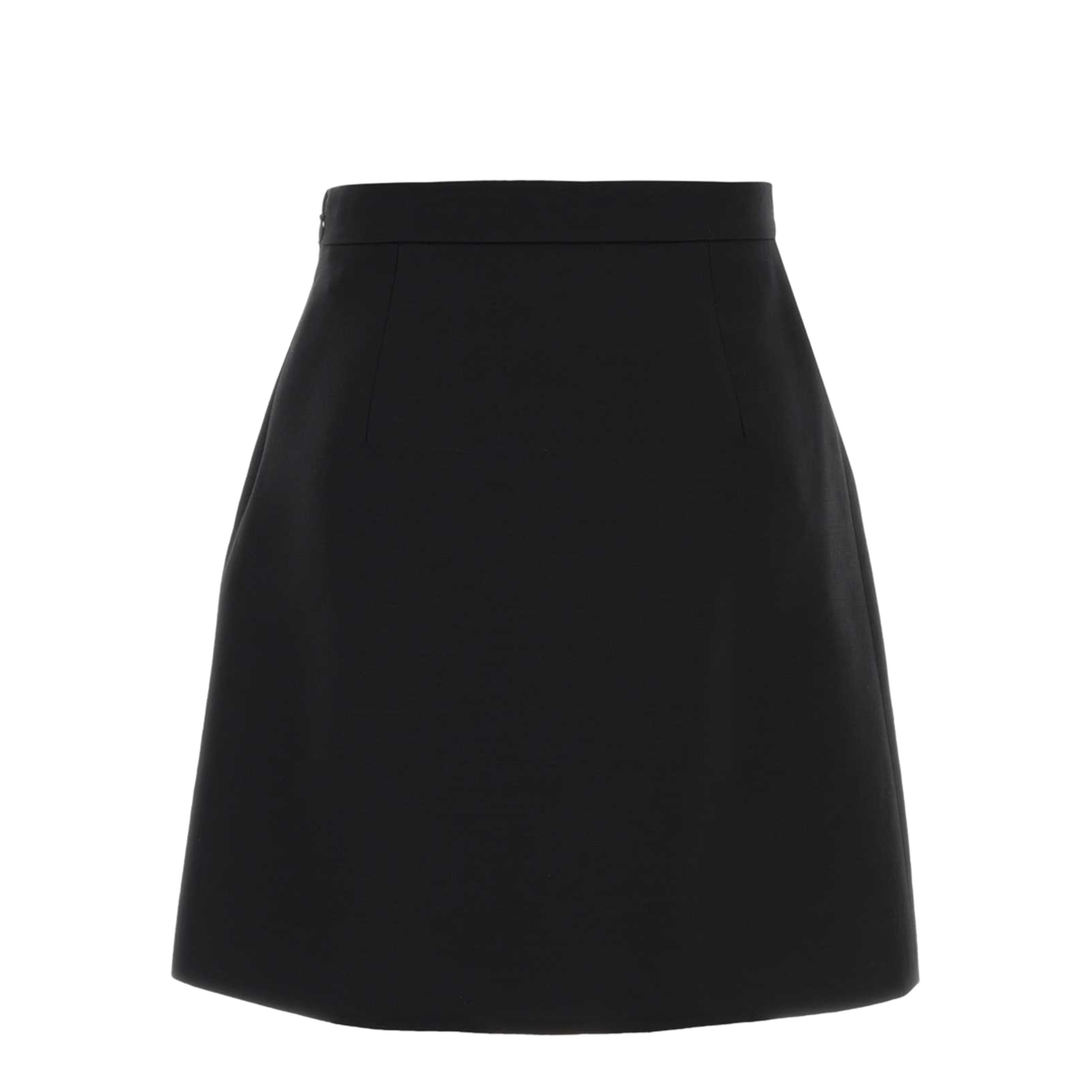 Black Crepe Couture Mini Skirt
