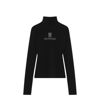 Ribbed Turtleneck Top