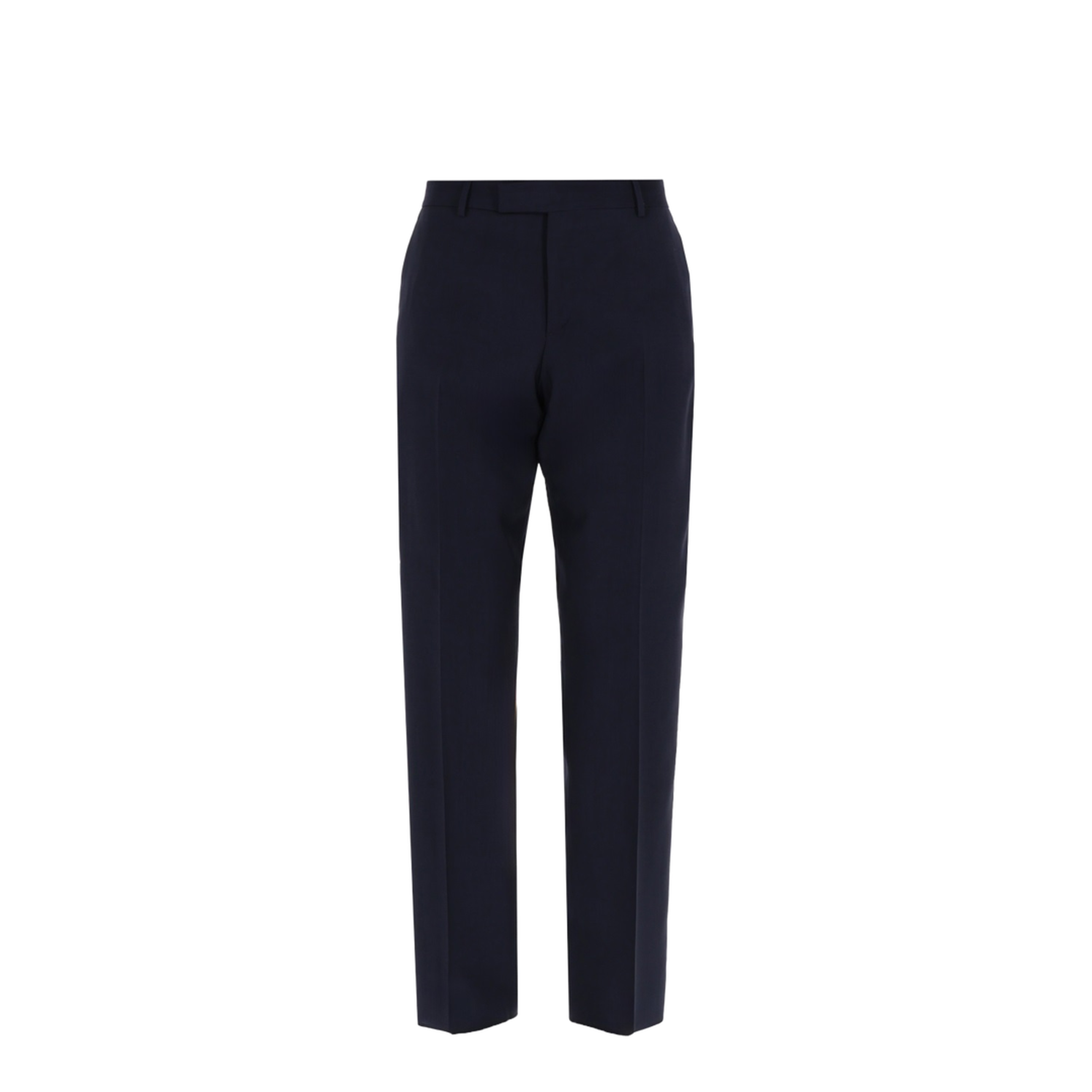 Dark Blue Wool Canvas Trousers
