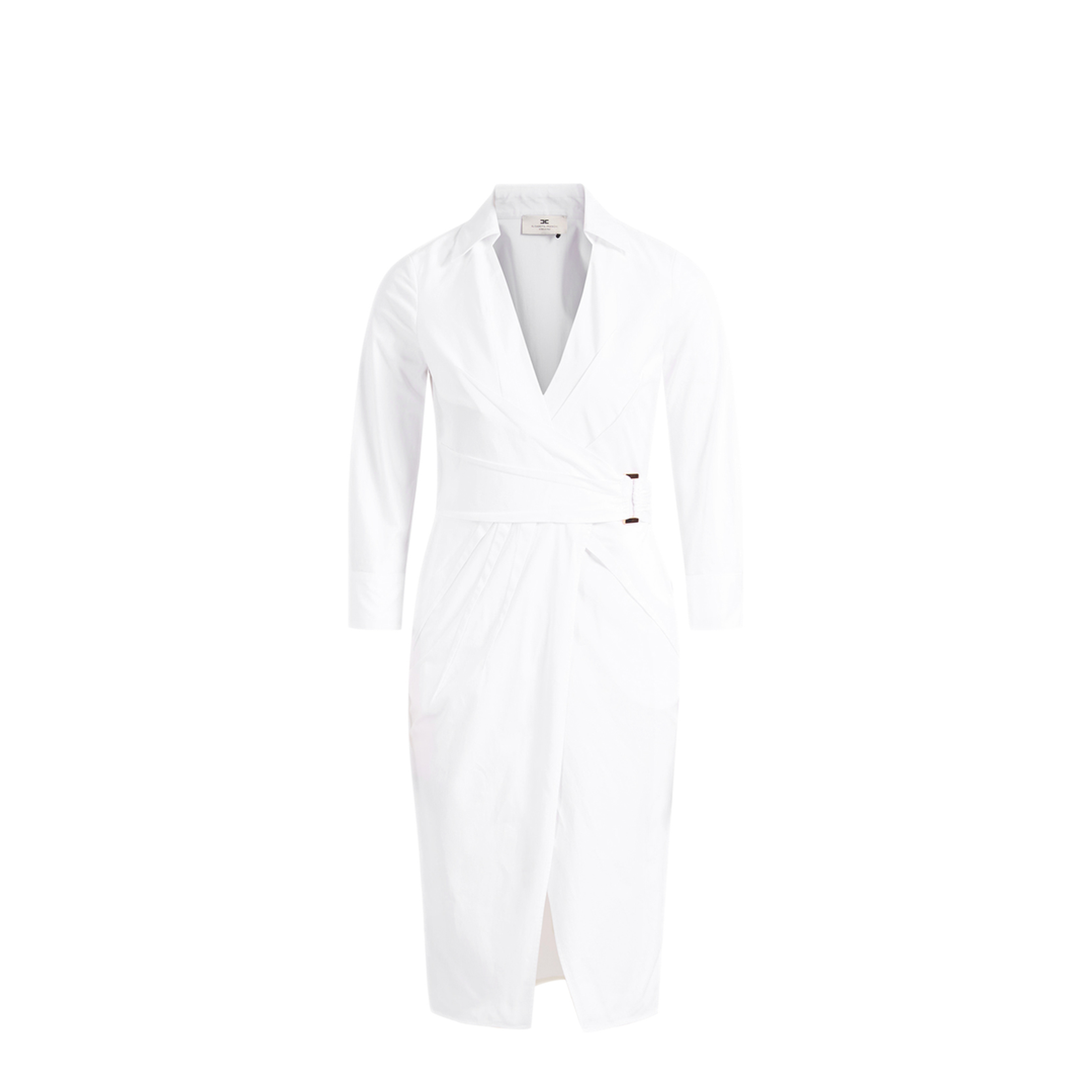MAYFEYR - Elisabetta Franchi - Stretch Cotton Wrap Dress - AB95562E2360