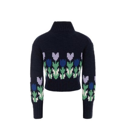 MAYFEYR - Chloè - Navy Blue Wool Sweater - CH26WMP4162045C