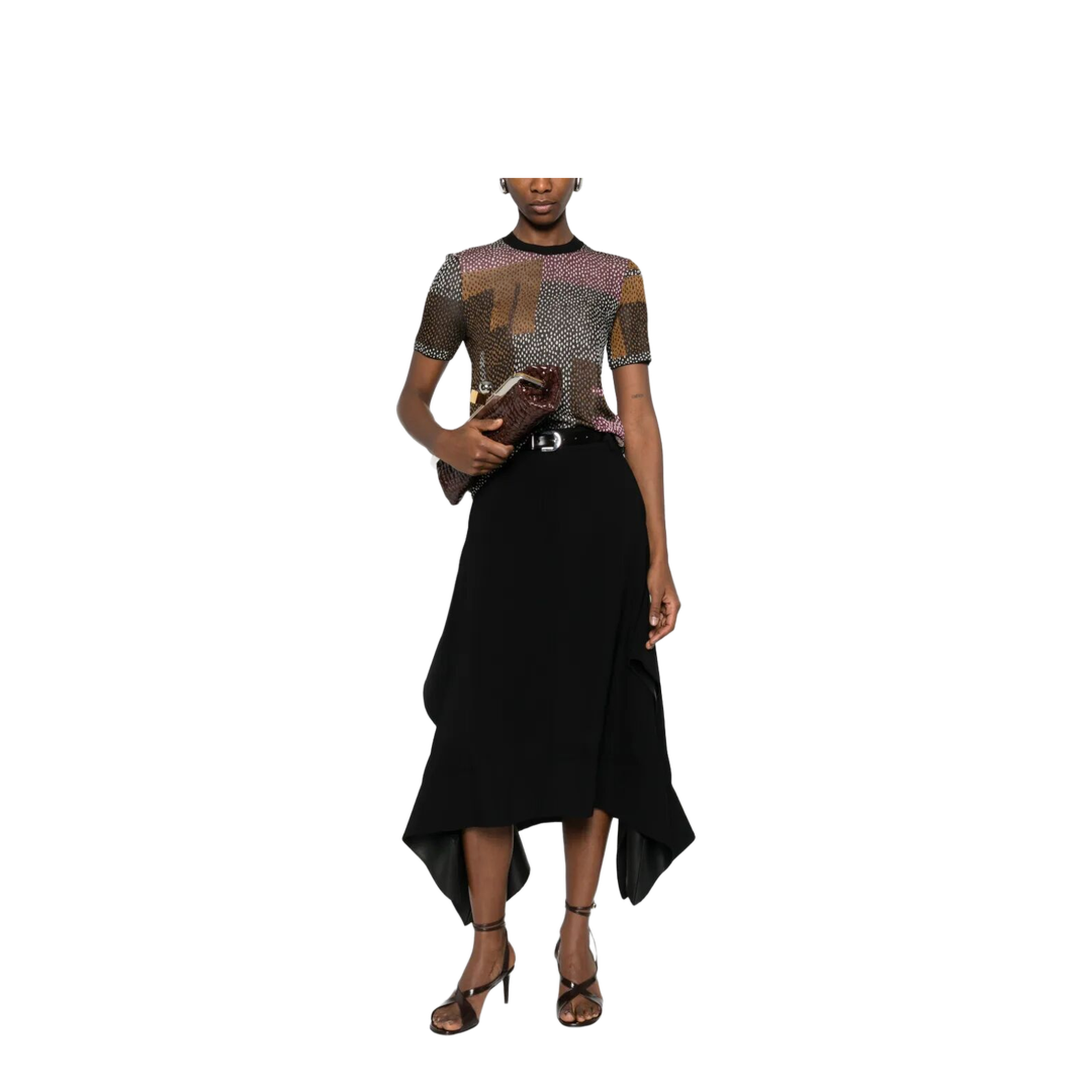 MAYFEYR - Fendi - Peppered-Motif Short-Sleeved Jumper - FZXE42AW4E