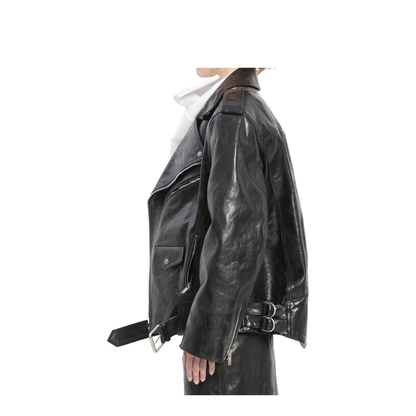 MAYFEYR - Saint Laurent - Hammered Leather Biker Jacket - 866816YCUX21703