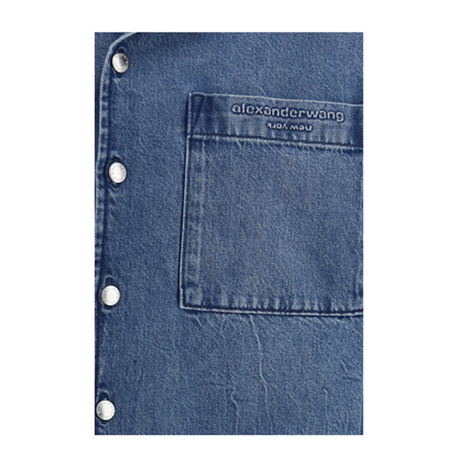 MAYFEYR - Alexander Wang - Cropped Denim Shirt - 4DC1261976