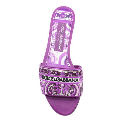 Embroidered Slides in Multicolor
