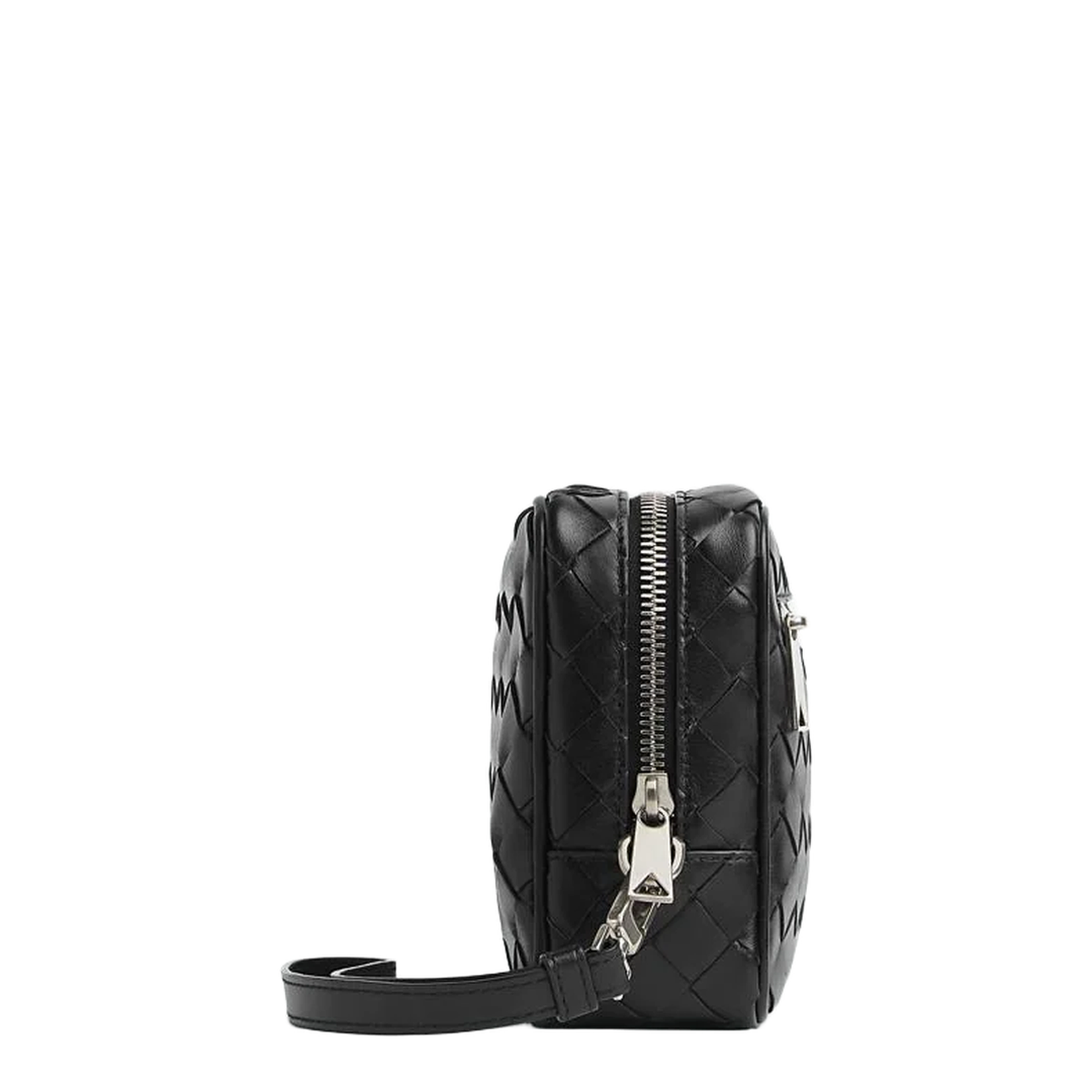 Intrecciato Small Leather Wallet - Black