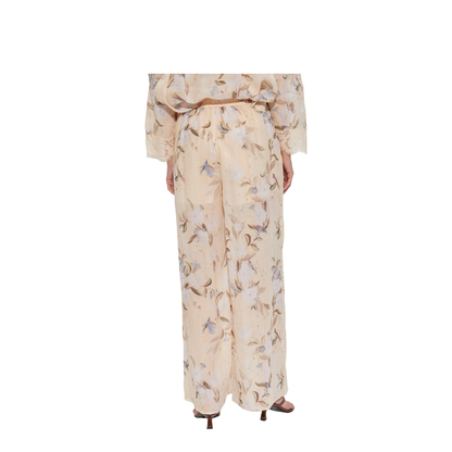 Trousers with lace inserts