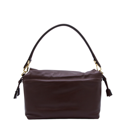 Mamma Baguette Medium Leather Shoulder Bag - Brown