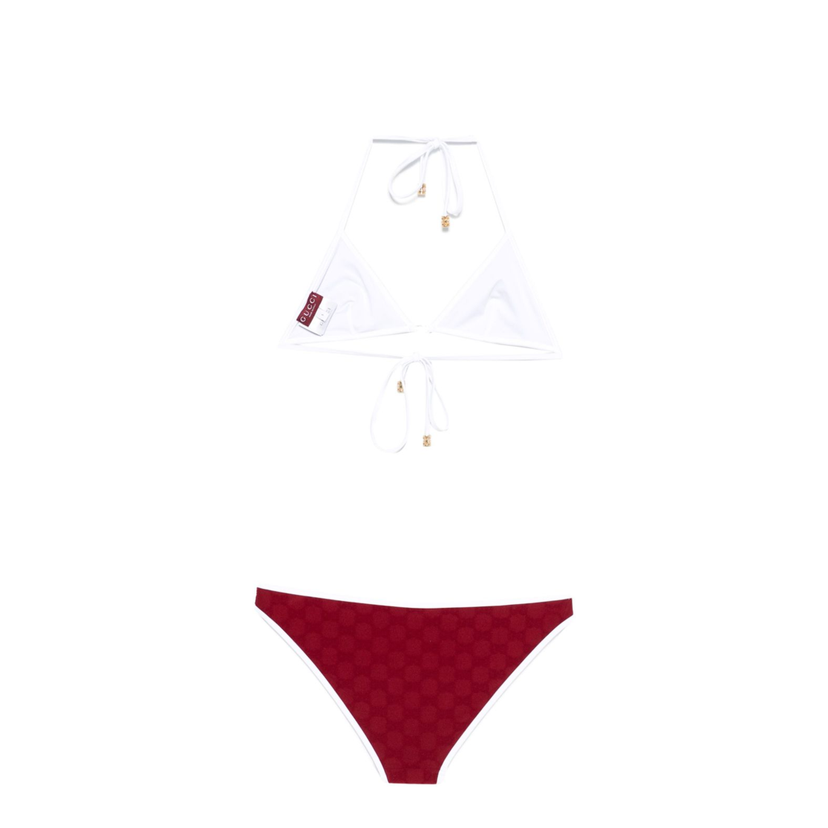 GG Terrycloth Bikini in Rosso Ancora Red