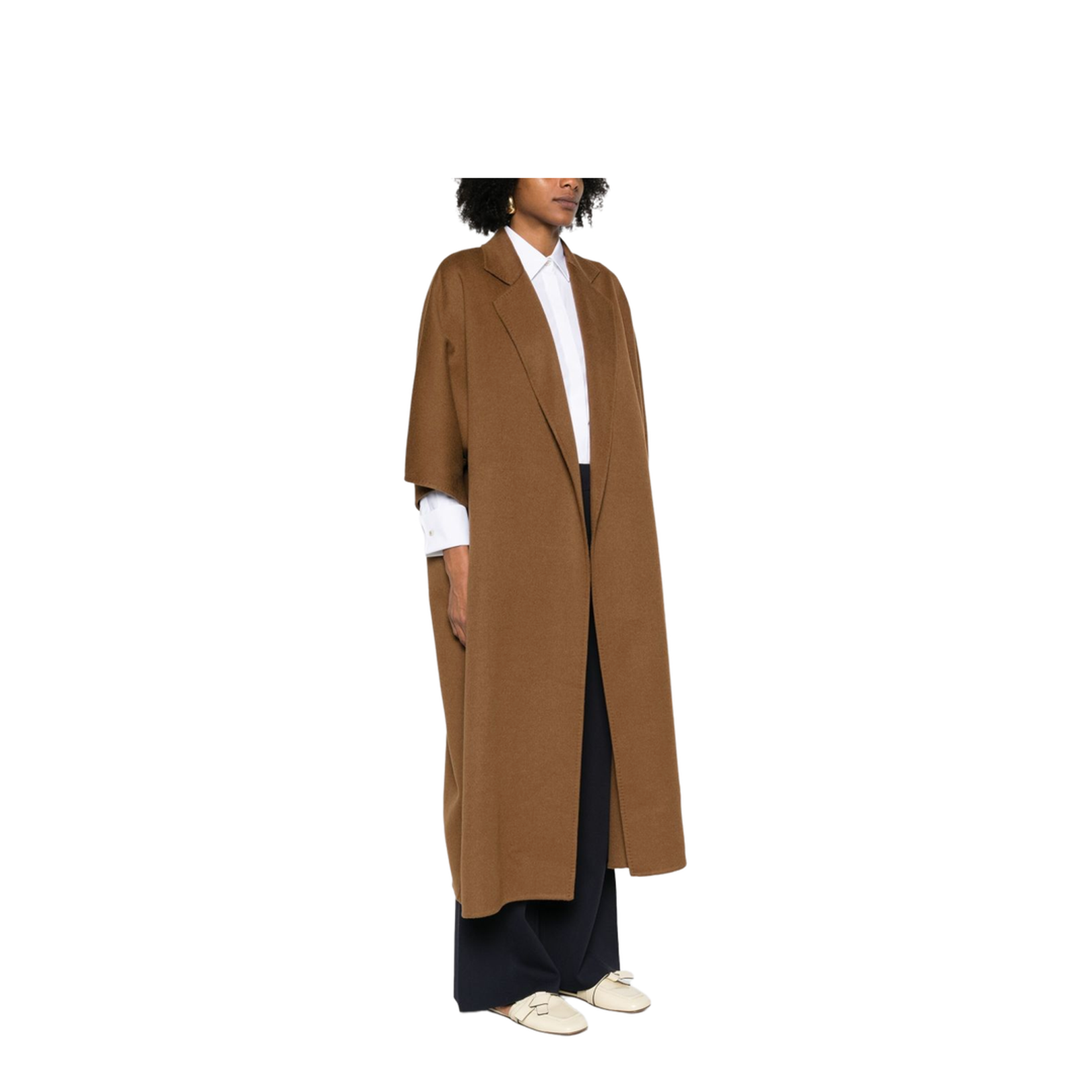 Gitano Wool Coat in Leather Brown