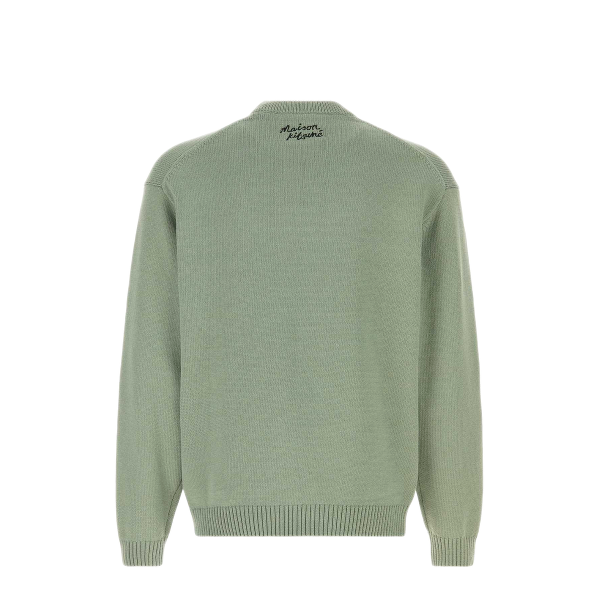 MAYFEYR - Maison Kitsuné - Mint Green Cotton Blend Sweater - OM00802KT10300078