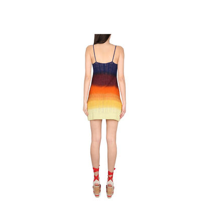 Shaded Braided Wool Mini Dress
