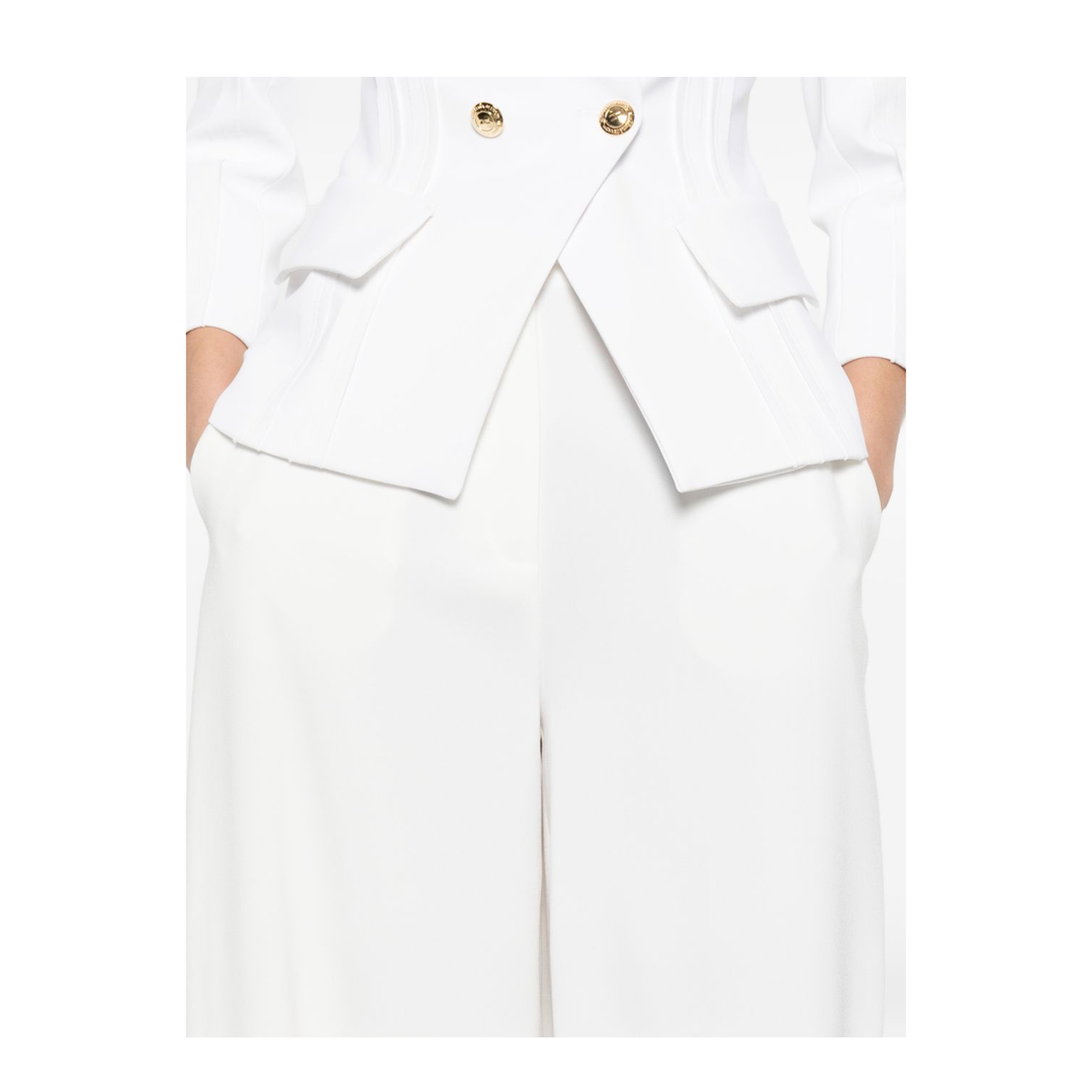 MAYFEYR - Elisabetta Franchi - Trousers Ivory - PA17861E2360