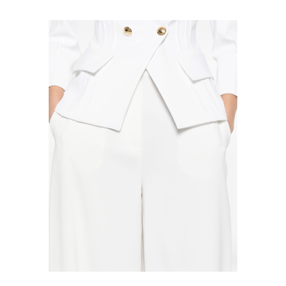 MAYFEYR - Elisabetta Franchi - Trousers Ivory - PA17861E2360