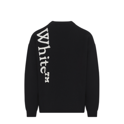 MAYFEYR - Off-White - Vertical Bookish Knit Crewneck - 44MHE213F26K001001BLACK