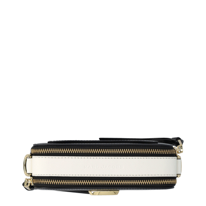 The Snapshot Saffiano Leather Crossbody Bag - BLACK/MULTI