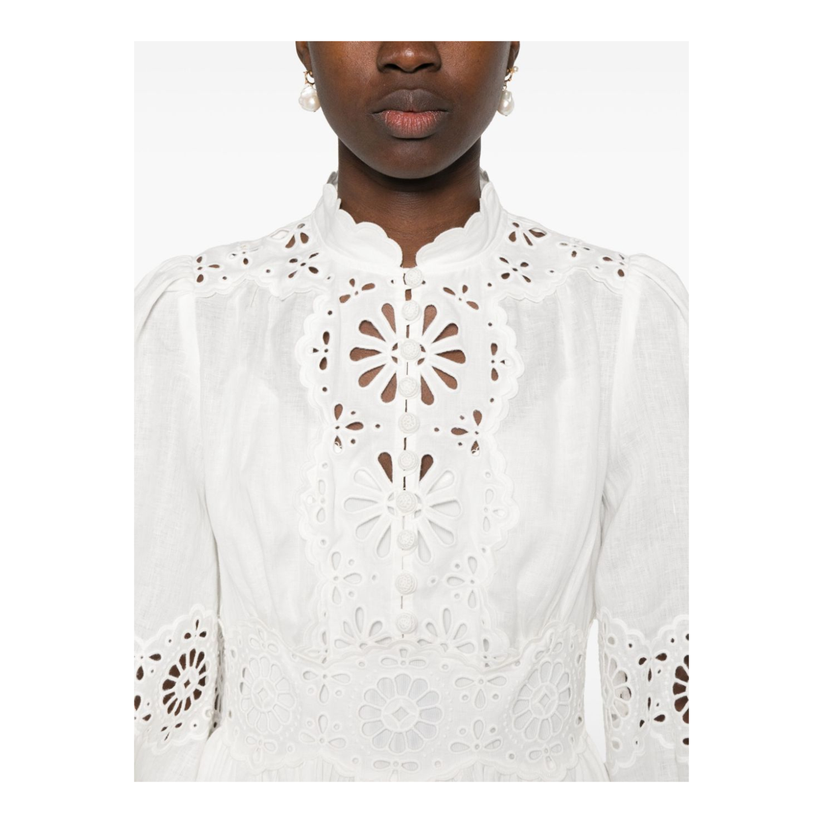 Acacia Broderie Linen Mini Dress