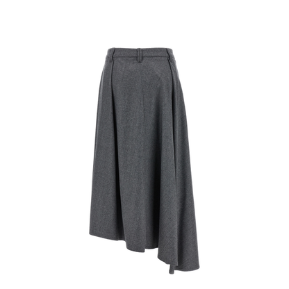 Asymmetrical Wool Skirt
