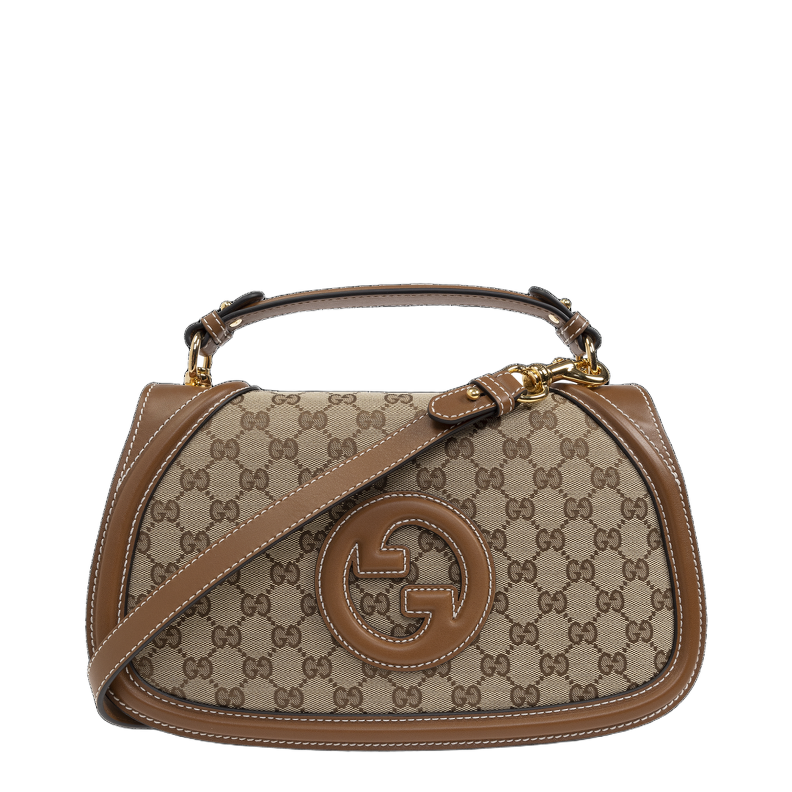Blondie Large Canvas Top Handle Bag - Brown