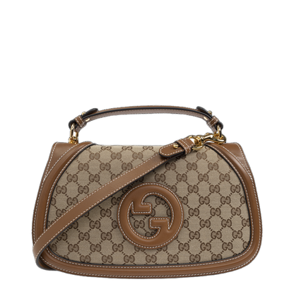 Blondie Large Canvas Top Handle Bag - Brown