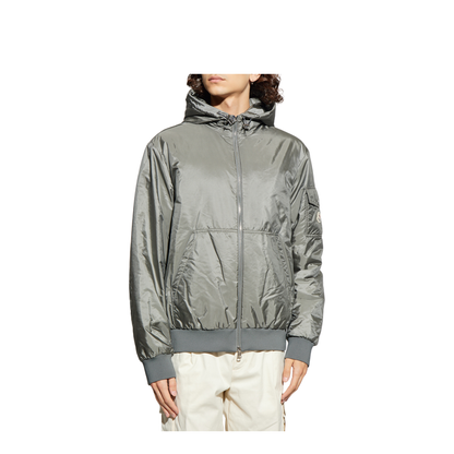 Gray Poiliot Hooded Short Down Jacket