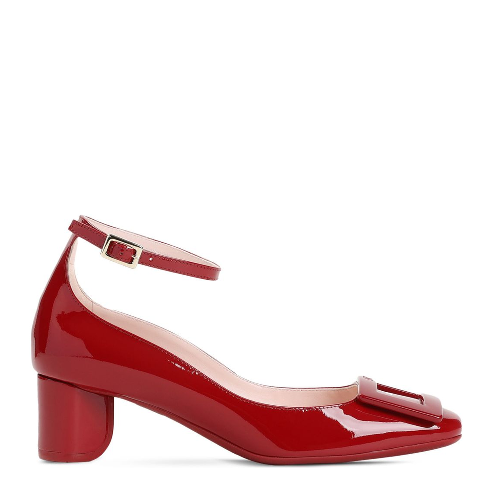 Ankle Strap U Look Pumps in Patent Leather