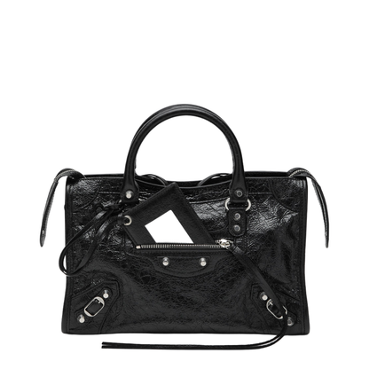 Le City Small Lambskin Top-Handle Bag - Black