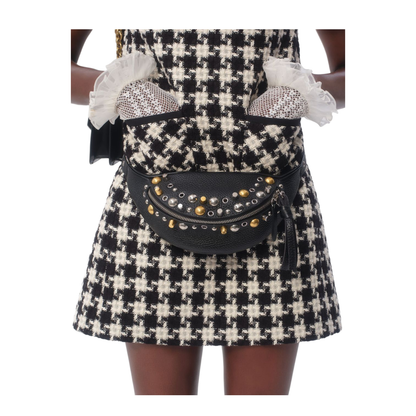 Ivory Silk Geometric-Pattern Dress