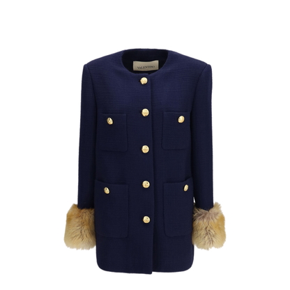 MAYFEYR - Valentino - Wool Tweed Caban Coat - 9B3CJH3790YYSY
