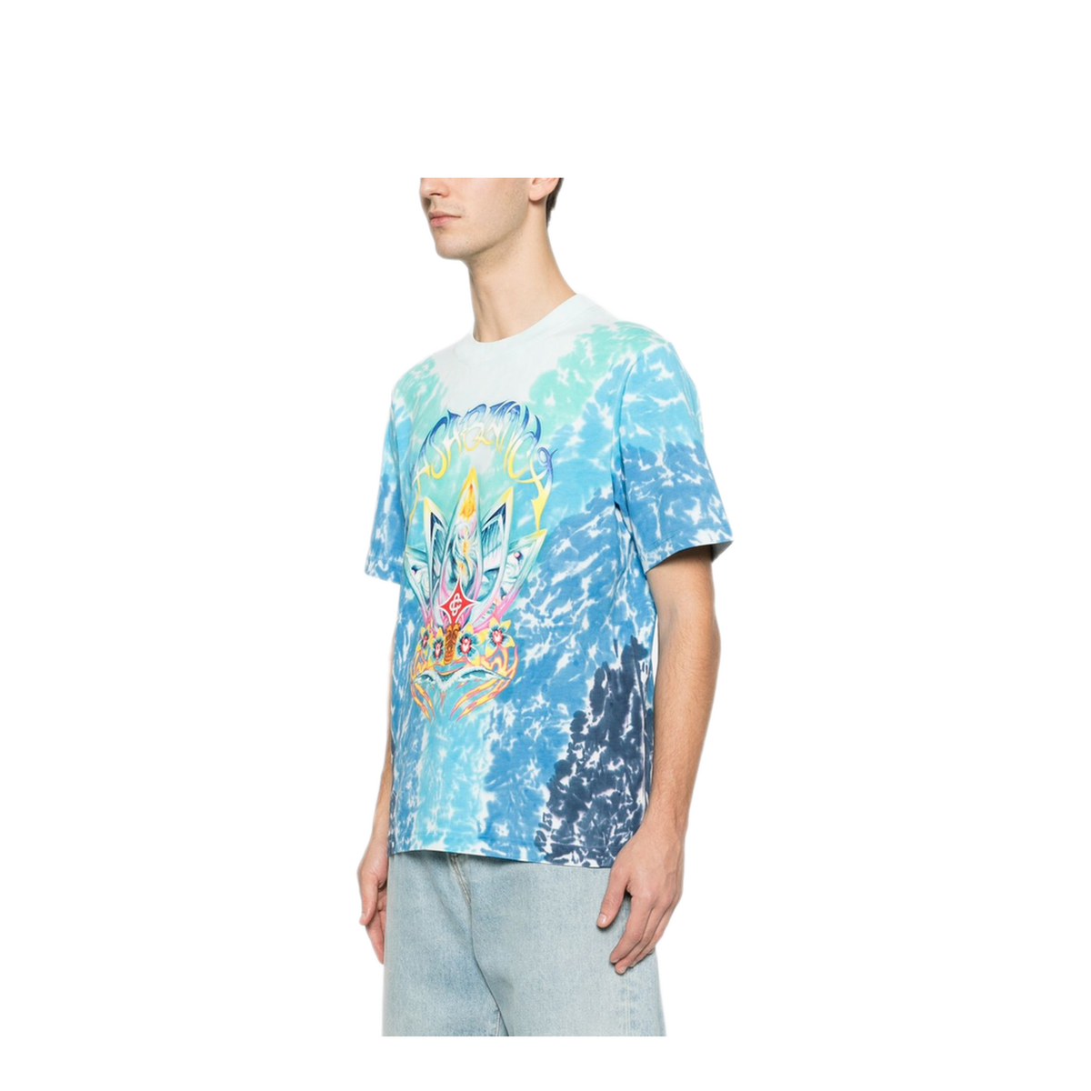 MAYFEYR - Casablanca - Crew Neck T Shirt With Tie Dye Print - MSP26JTS00123