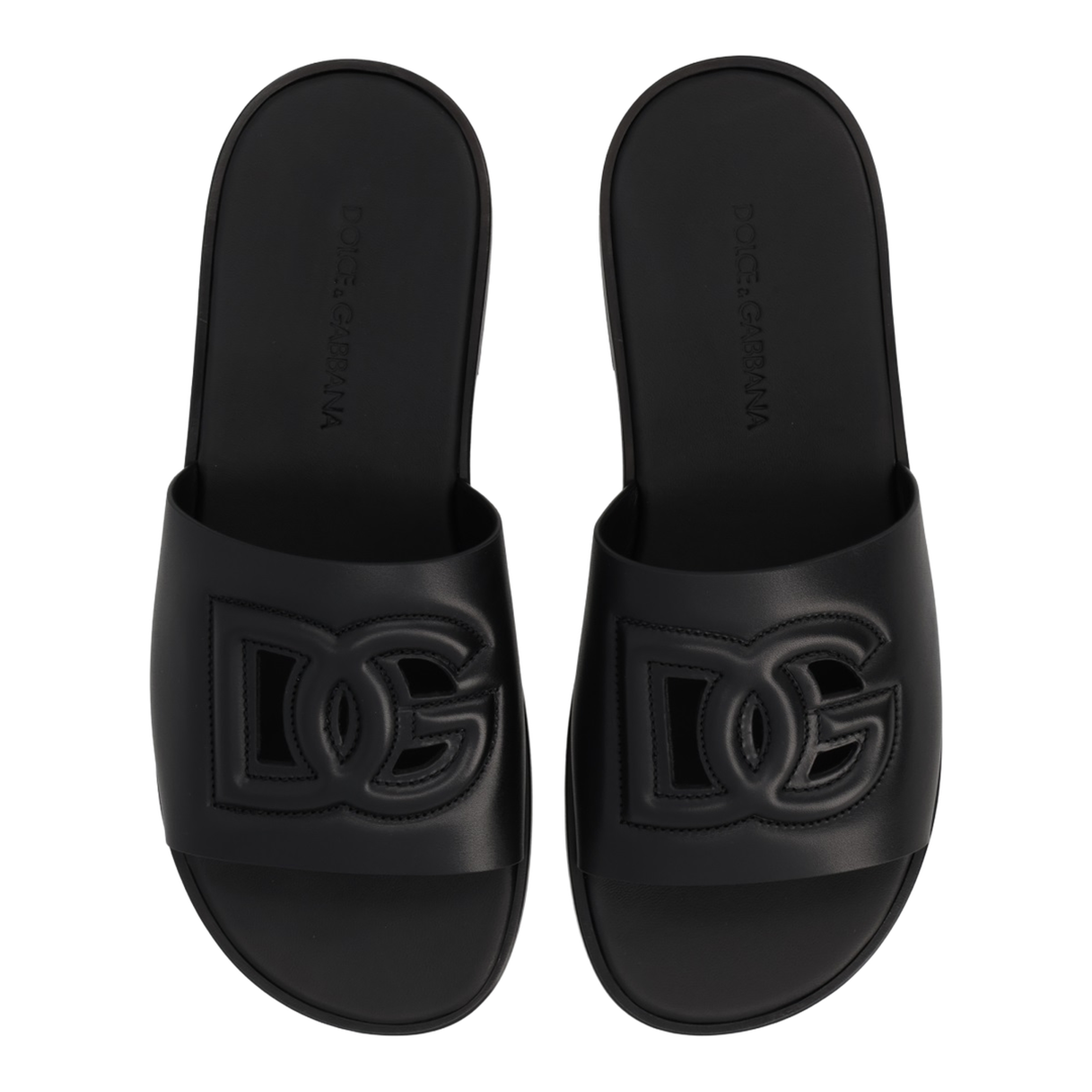Leather Slide with Logo
