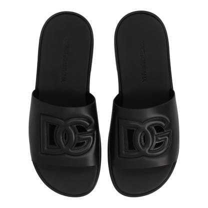 Leather Slide with Logo