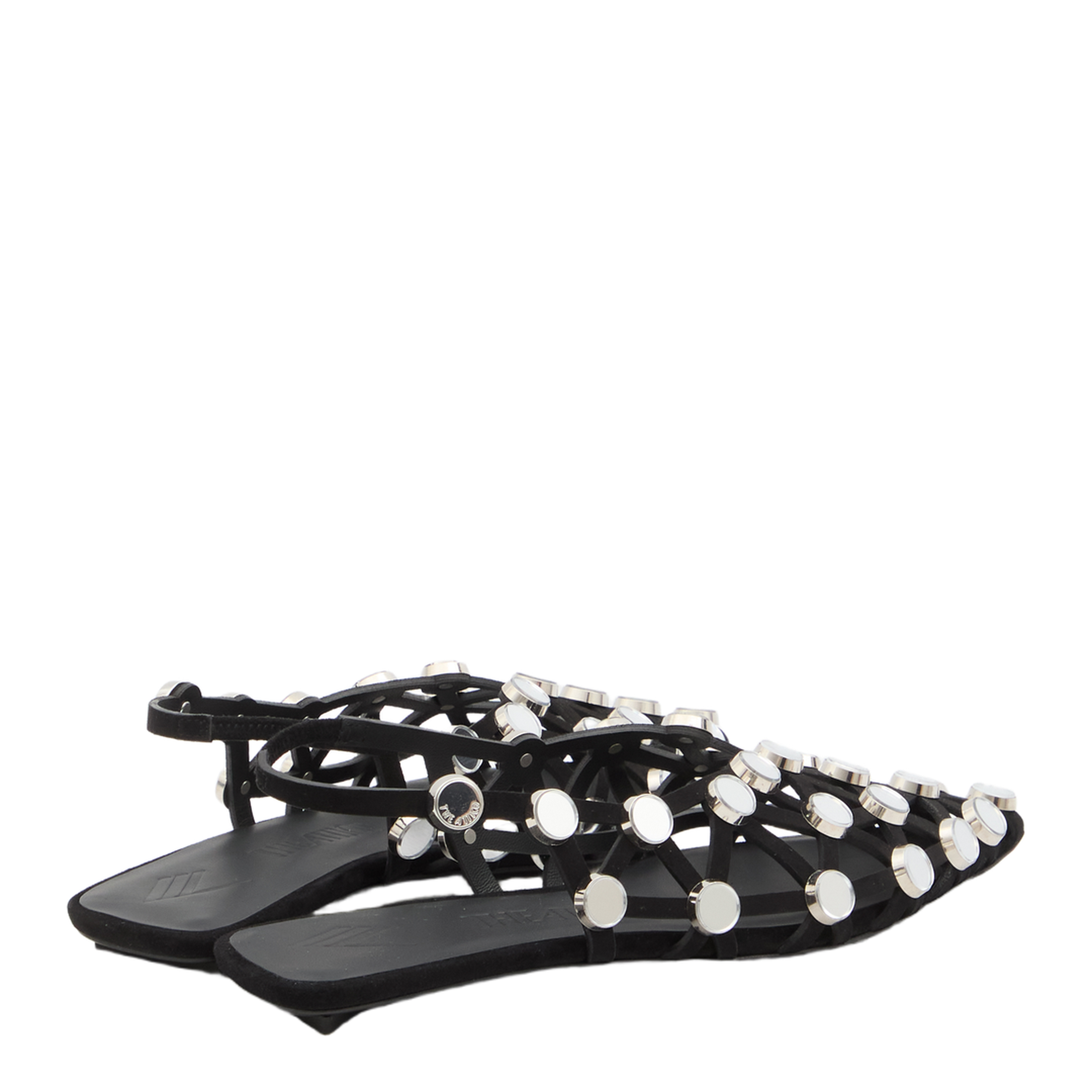 Black Grid Ballet Flats