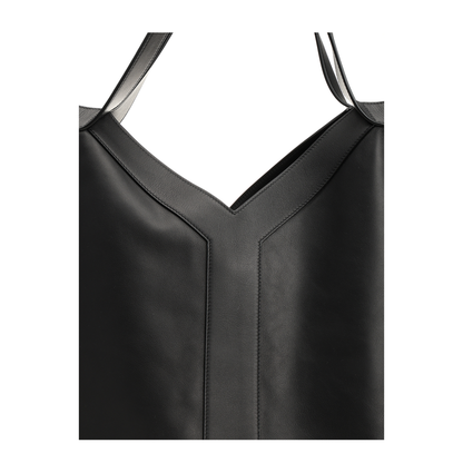 Y Maxi Tote in Grained Leather