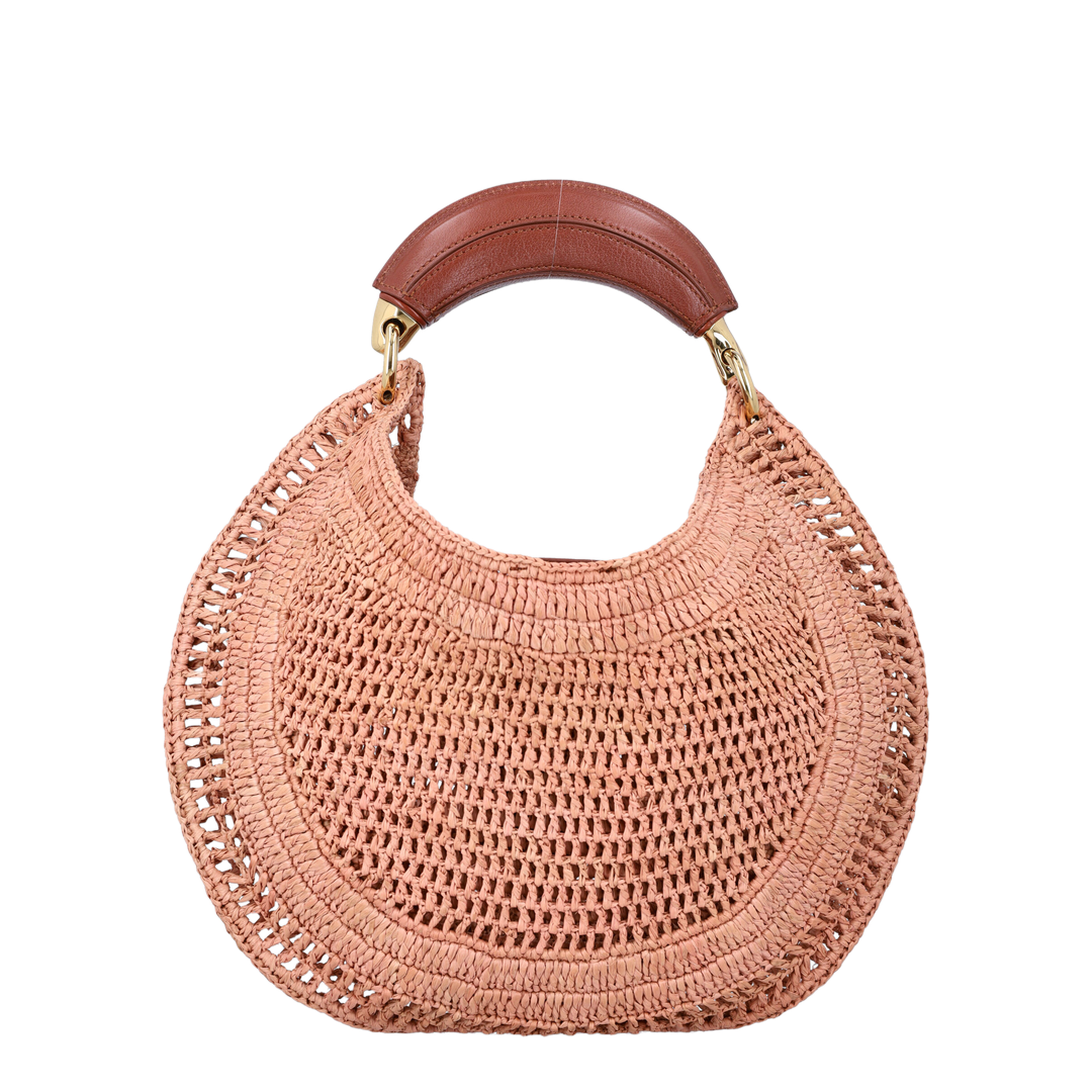 Summer Banana Raffia Hobo Bag - Summery Beige